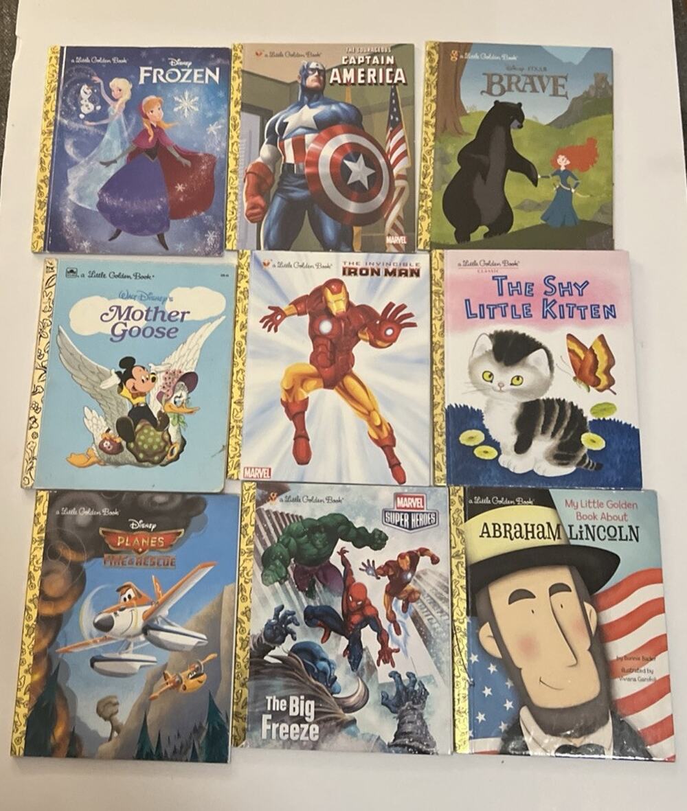 CHILDREN'S Lot of 9 LITTLE GOLDEN DISNEY HARDCOVER BOOKS